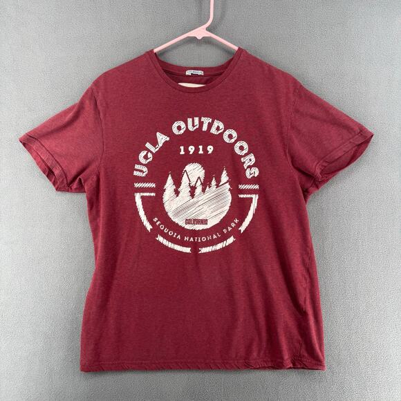 Vtg? UCLA Authentic Los Angeles Collegiate Wear Tee L Red Sequoia National Park - Picture 1 of 8